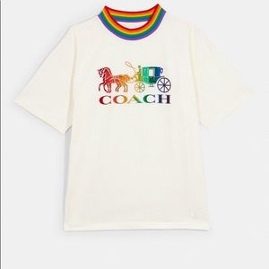 Coach Rainbow Neck T Shirt